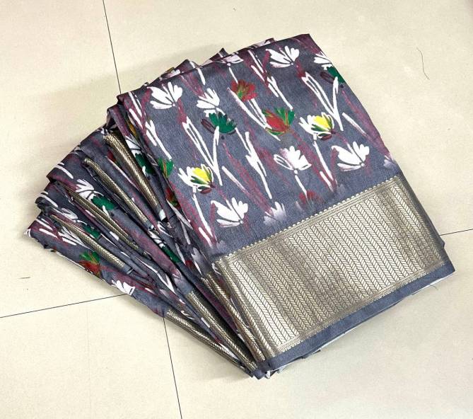 DN Flower2 Dola Cotton Silk Printed Sarees Catalog